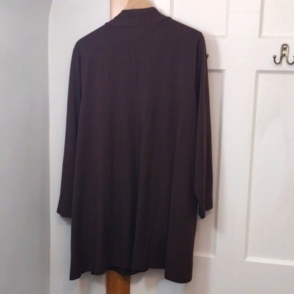 Brown Cardigan Jacket XL w/ Pockets  Sustainable TENCEL Elieen Fisher NWT - Picture 14 of 14